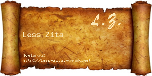 Less Zita névjegykártya